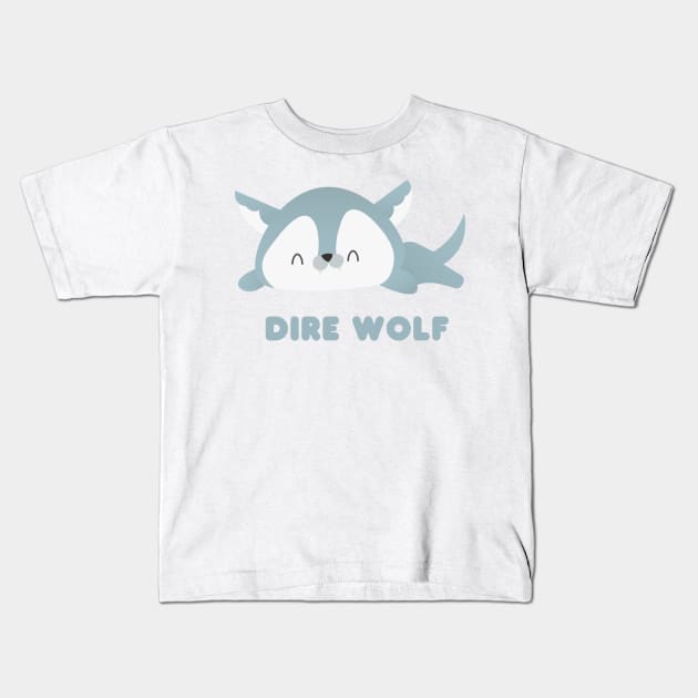 Kawaii Dire Wolf Kids T-Shirt by FlutesLoot